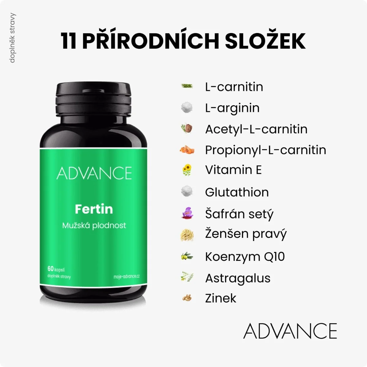 ADVANCE Fertin mužská plodnost 60 kapslí