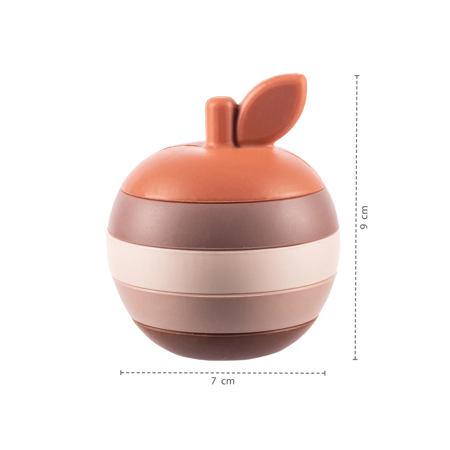 Zopa Silikonová skládací hračka Apple, Multicolor