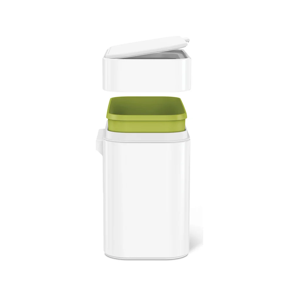Simplehuman Odpadkový koš na kompostovatelný odpad 4 l bílá ocel