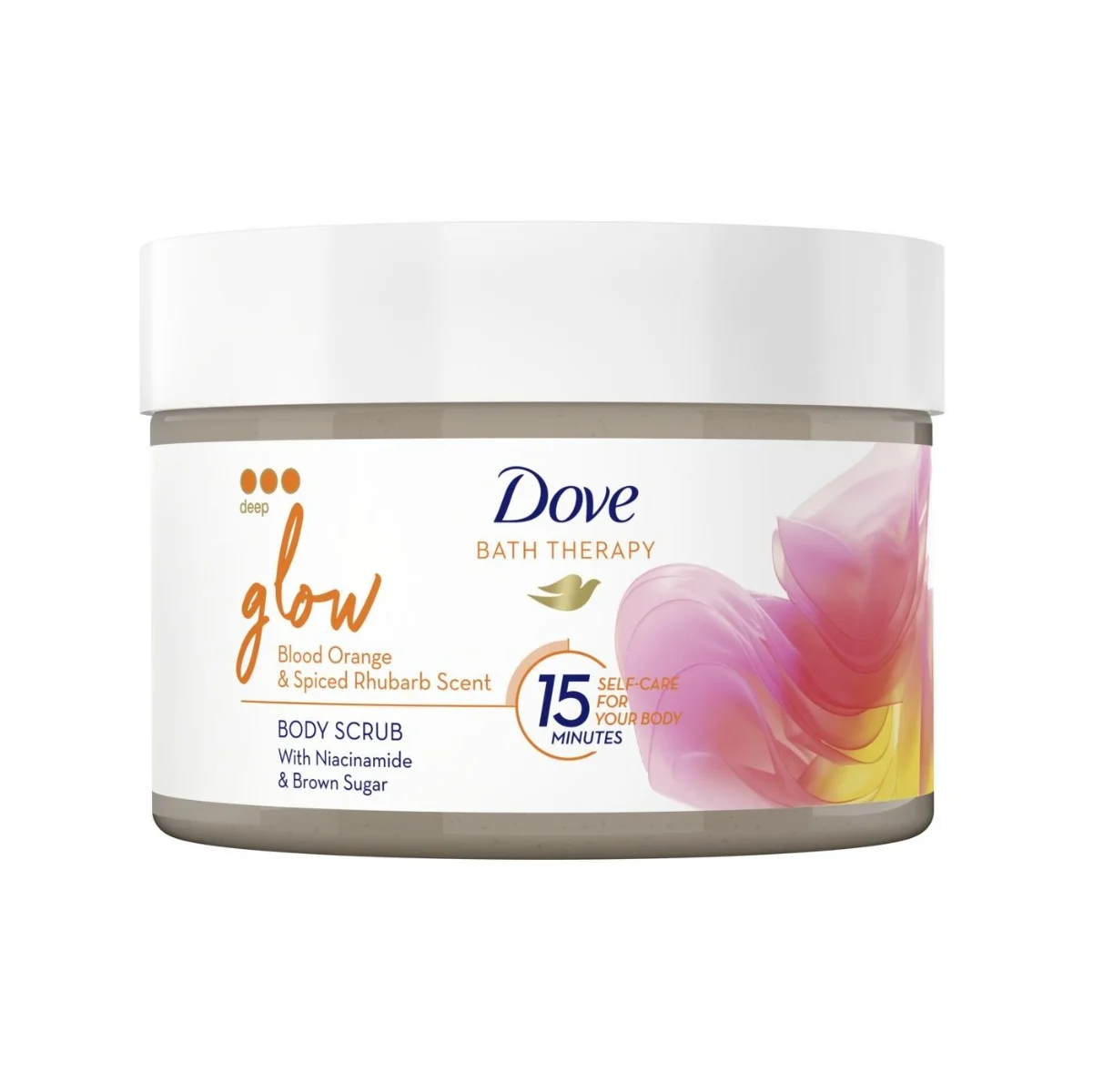 Dove Bath Therapy Glow tělový peeling 295 ml