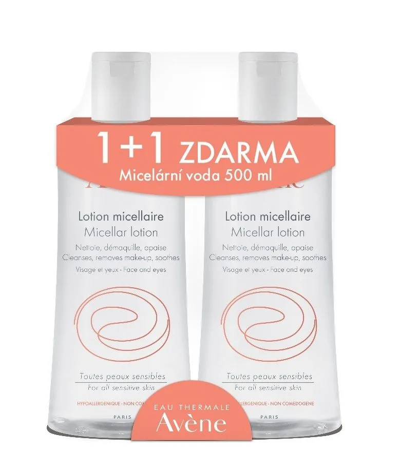 Avène Micelární voda 500 ml 1+1 ZDARMA