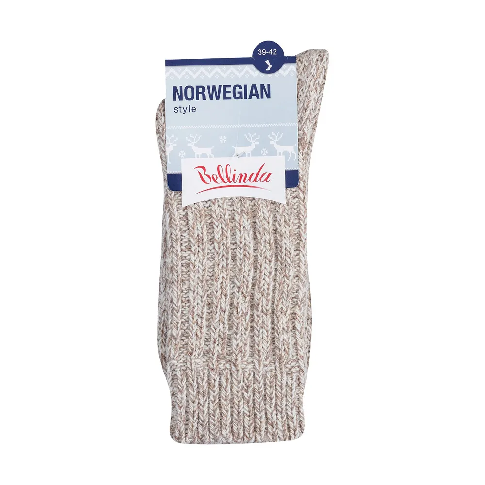 Bellinda NORWEGIAN teplé ponožky vel. 39/42 1 pár béžové