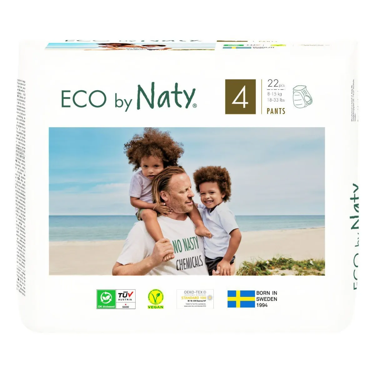 ECO by Naty Maxi 8-15 kg plenkové kalhotky 22 ks