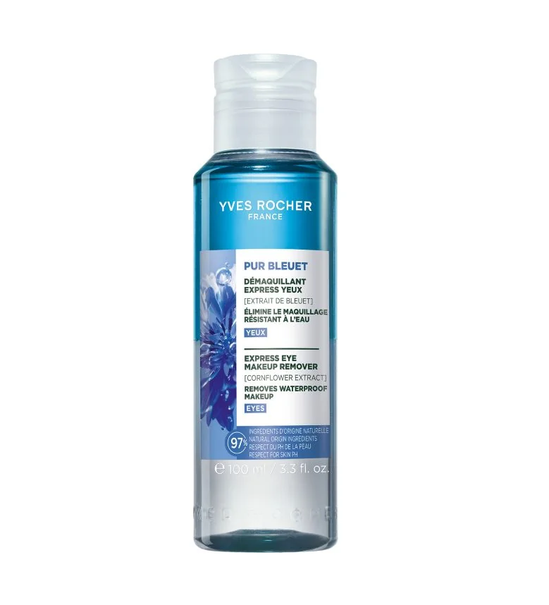 Yves Rocher Pur Bleuet Expresní odličovač na oči s chrpou 100 ml