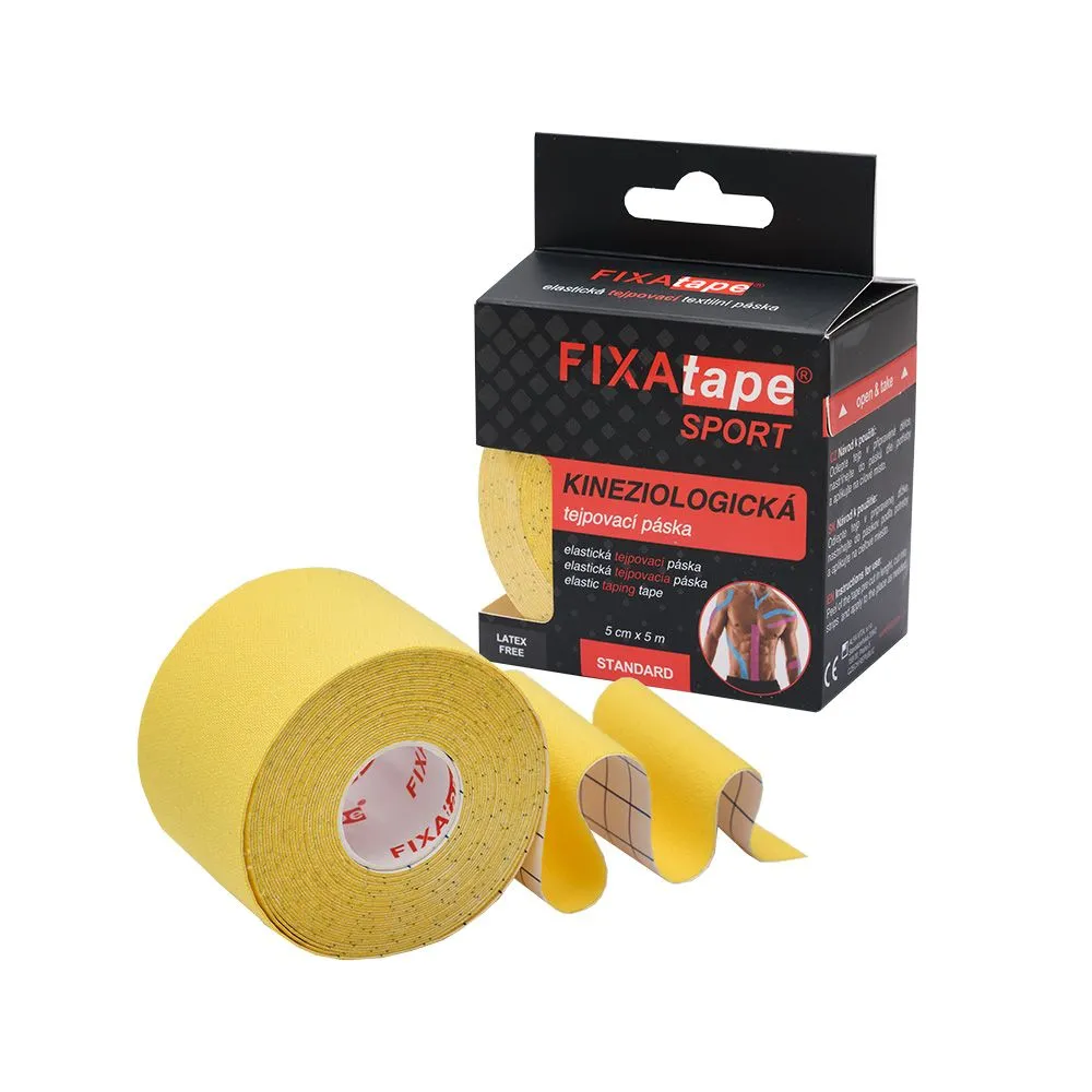 FIXAtape SPORT Standart 5 cm x 5 m kineziologická páska 1 ks žlutá