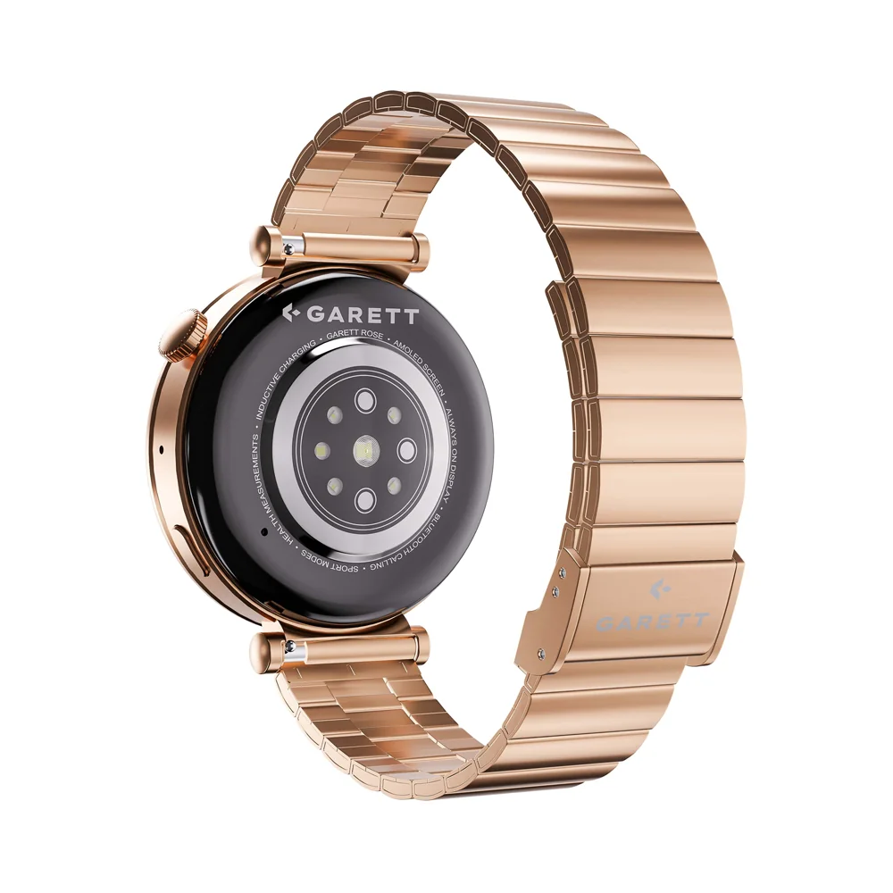 Garett Smartwatch chytré hodinky Rose Gold Solid Steel