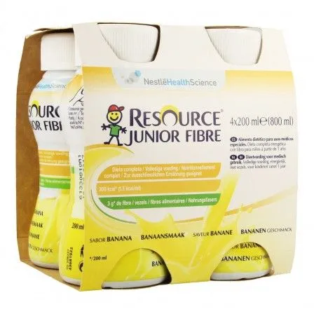 RESOURCE® Junior Fibre banánový 4x200 ml
