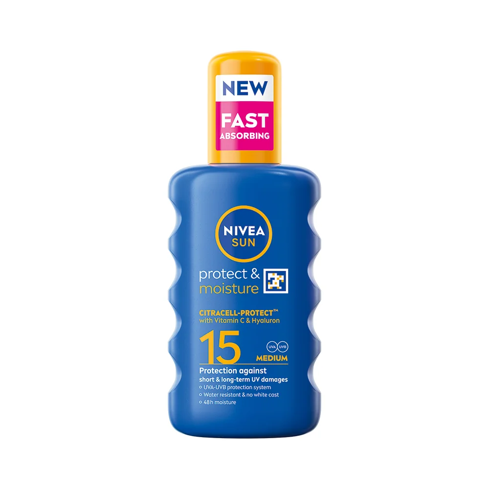 Nivea SUN Protect & Moisture OF15 hydratační sprej na opalování 200 ml