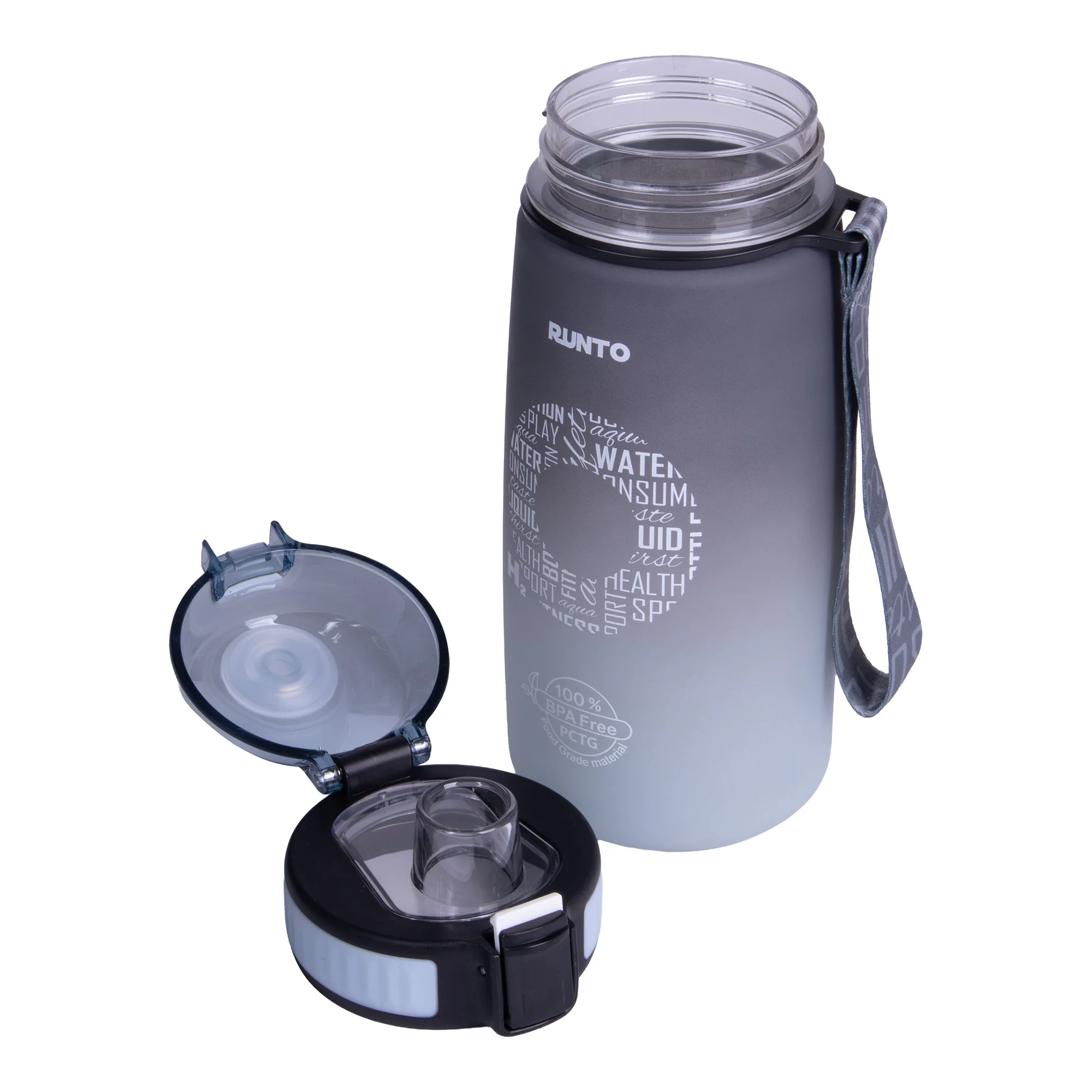 RUNTO Láhev AQUA-GO 630ml Grey