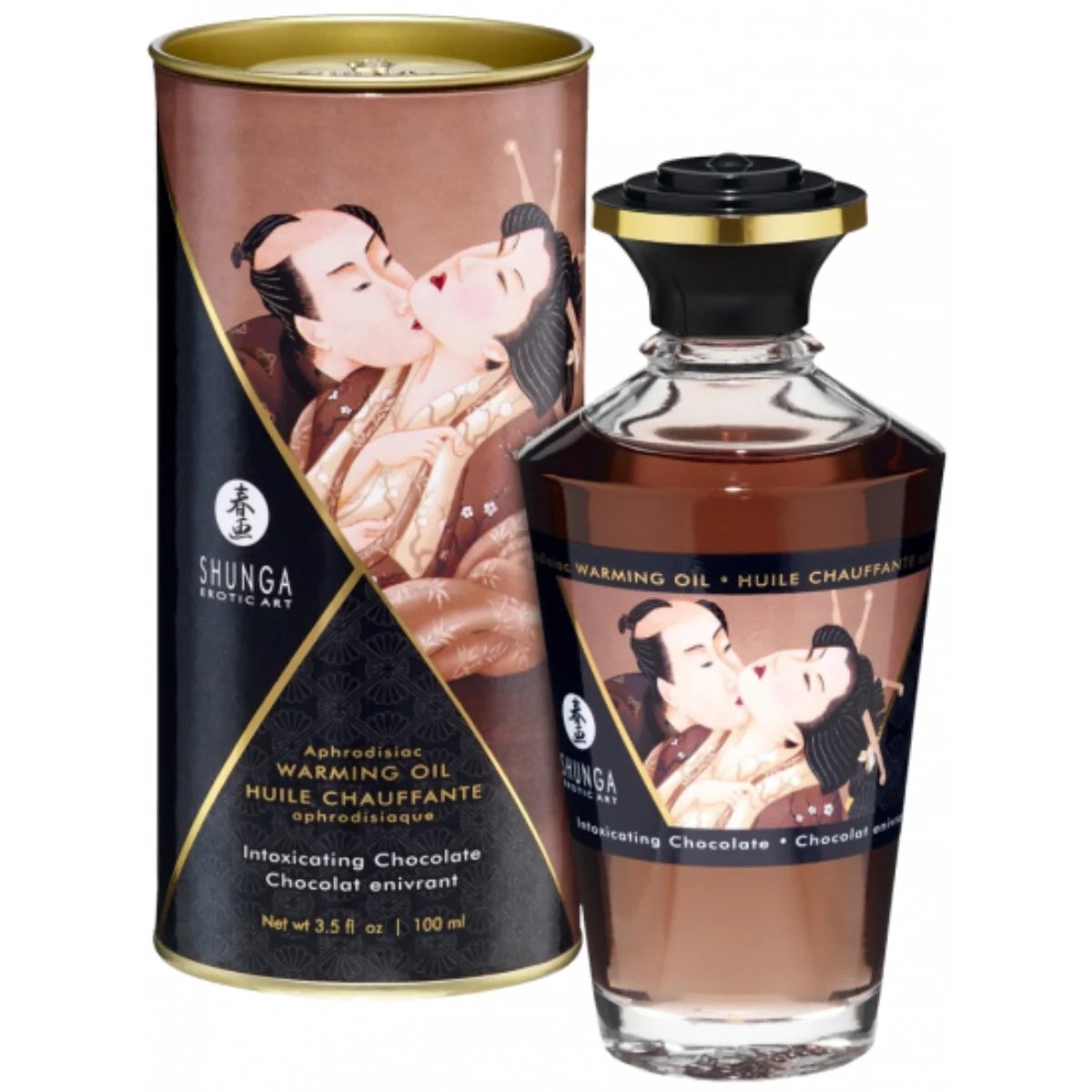 Shunga Aphrodisiac Warming Oil – ohřívací masážní olej, čokoláda