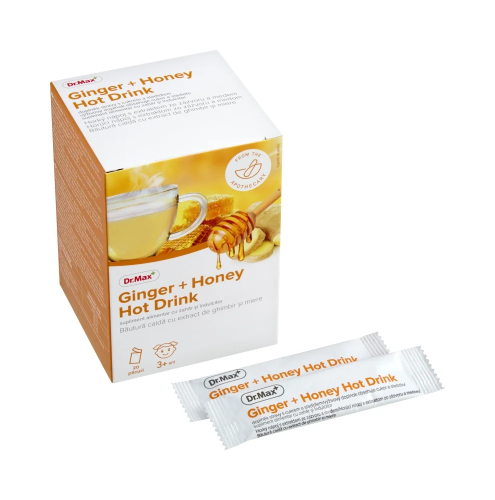 Dr. Max Ginger + Honey Hot Drink 20 sáčků