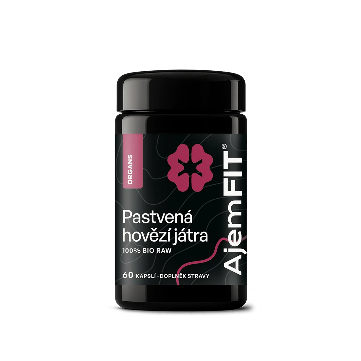 AjemFIT BIO Raw Hovězí Játra - 180 kapslí - 90g