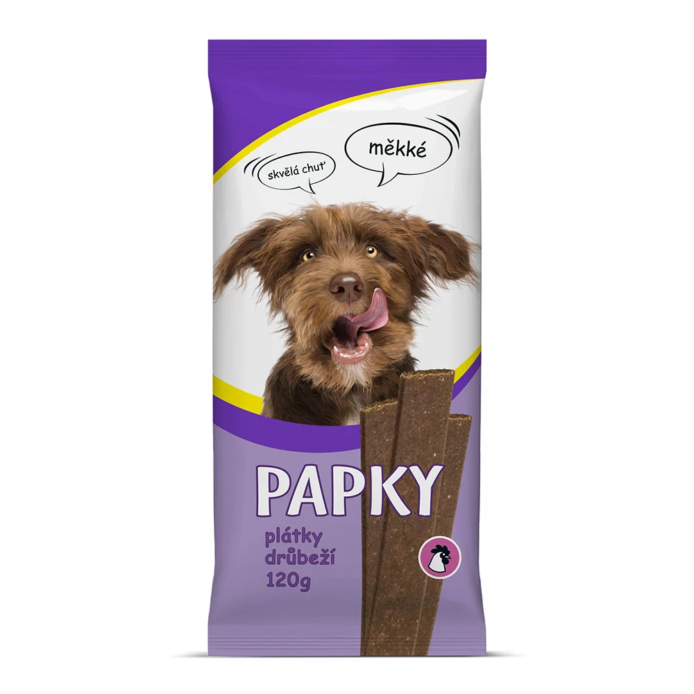 Akinu PAPKY Drůbeží plátky pamlsek pro psy 12 x 120 g