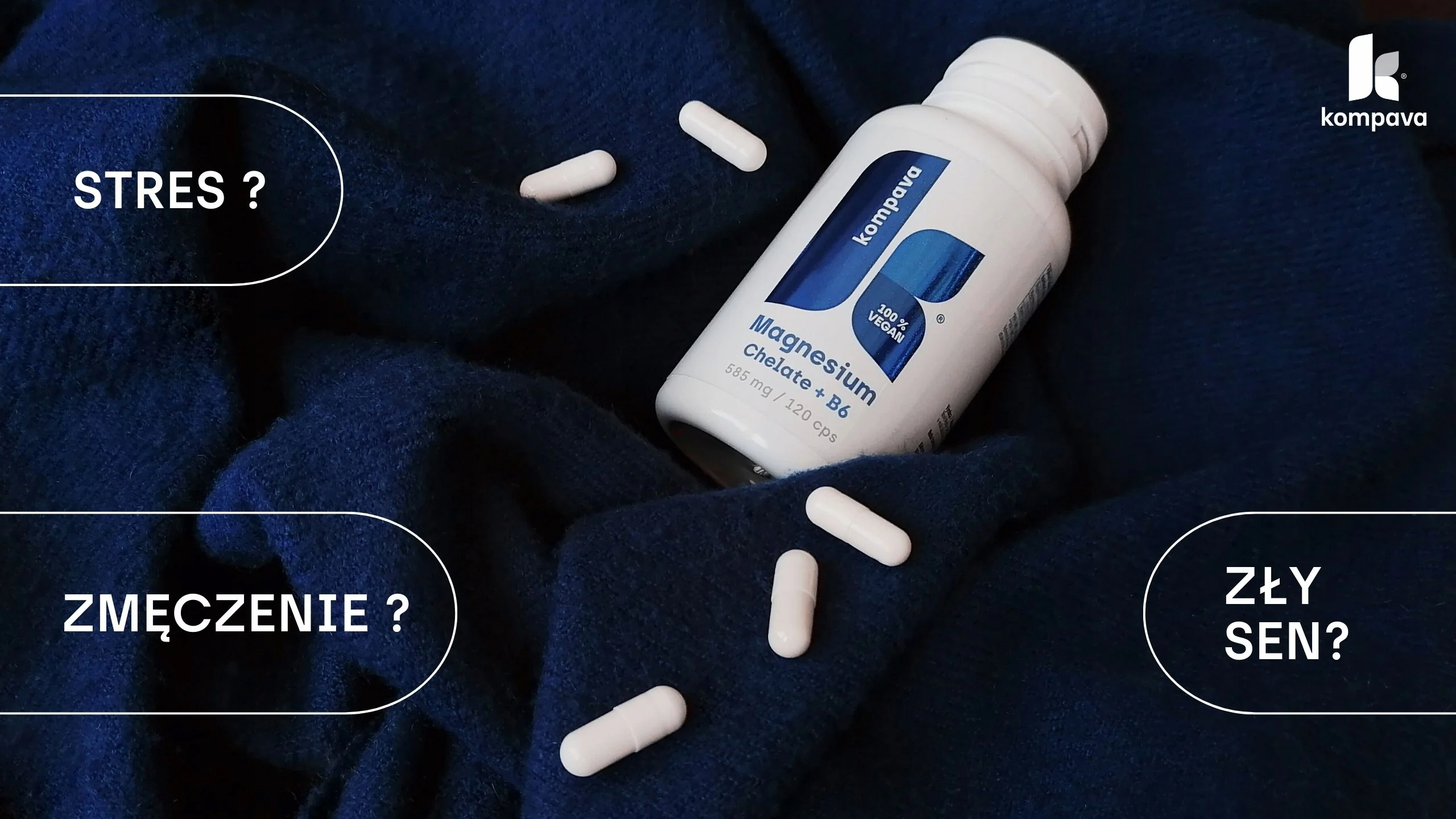 KOMPAVA Chelát hořčíku 585 mg/120 kapslí