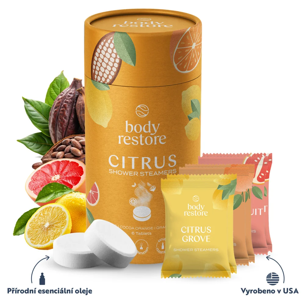 Body Restore Aromatické tablety do sprchy citrus mix 6 ks