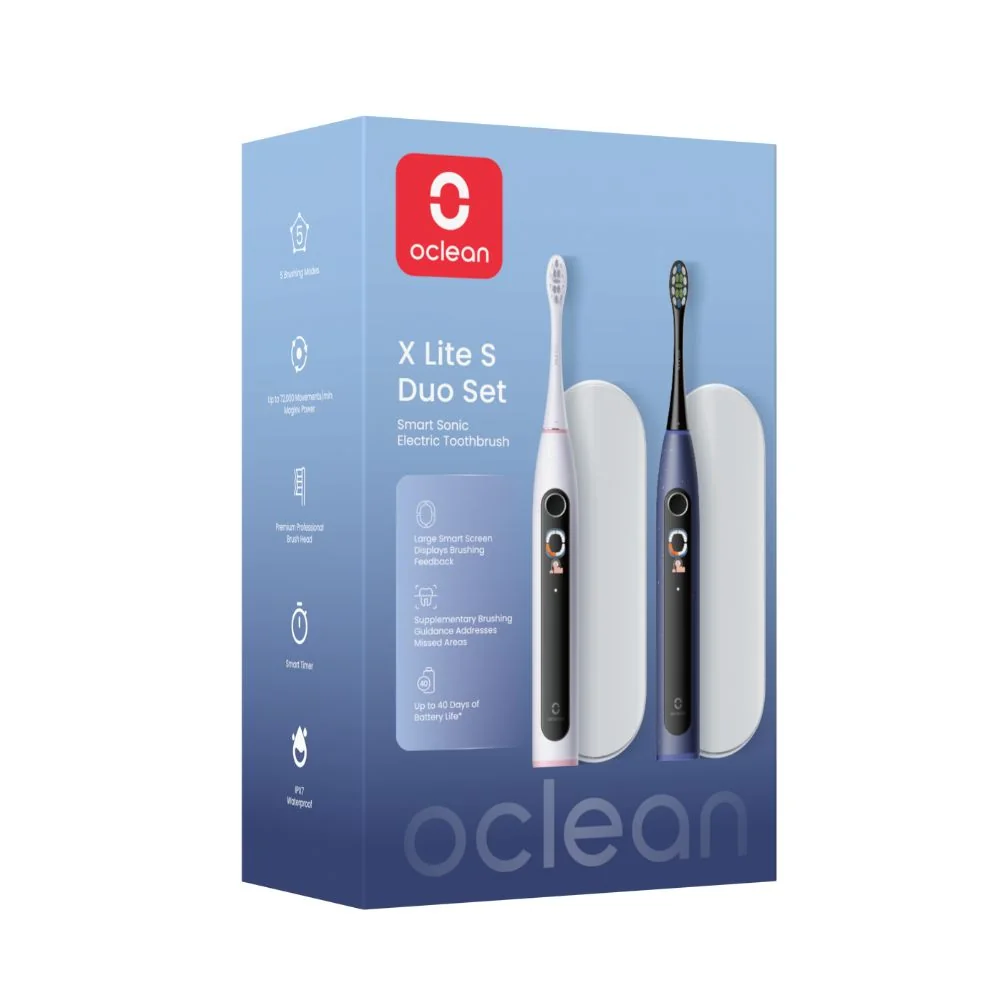 Oclean X Lite S duo set sonické kartáčky bílá-modrá