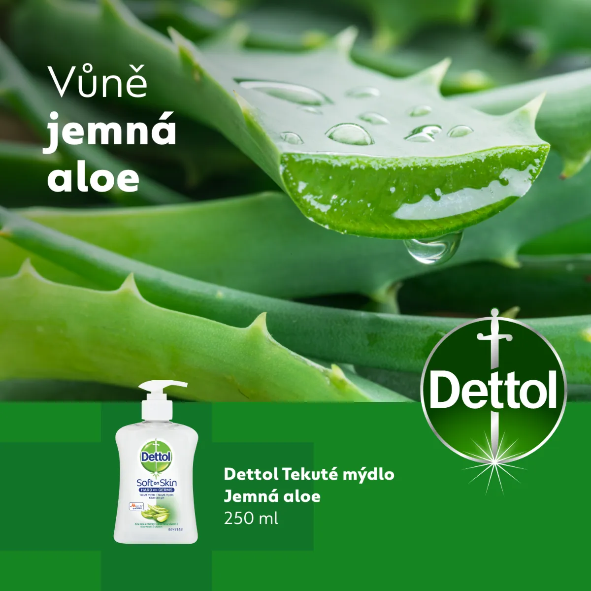 Dettol Tekuté mýdlo Jemná aloe 250 ml