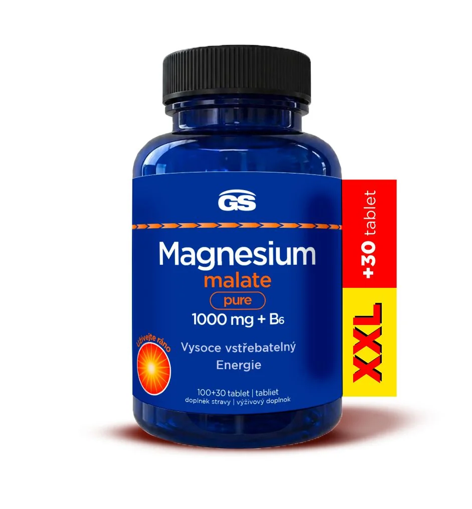 GS Magnesium malate pure 1000 mg + B6 XXL 100+30 tablet
