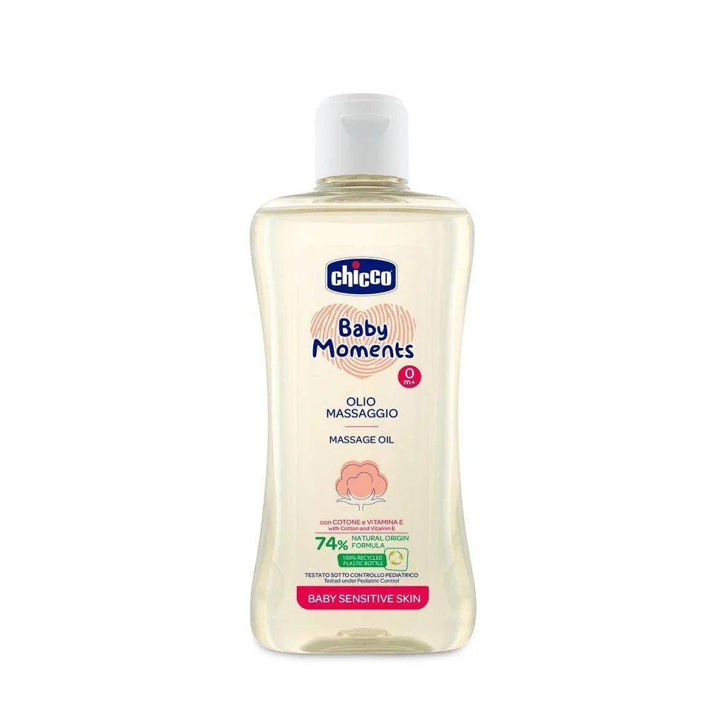 Chicco Masážní olej na mléčnou krustu Baby Moments Sensitive 0m+ 200 ml