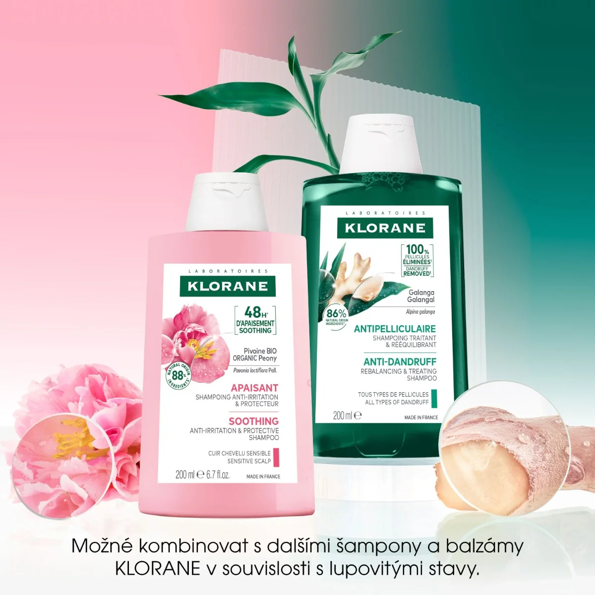 KLORANE Šampon proti lupům s galangalem 200 ml