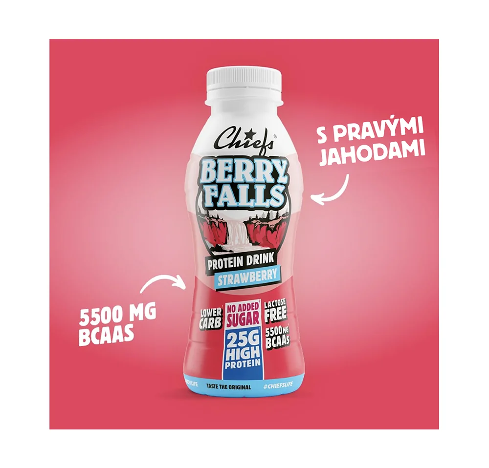 Chiefs Berry Falls protein drink 330 ml strawberry