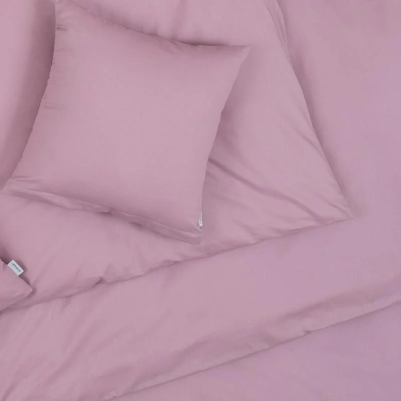 SCANquilt povlečení KLASIK PLUS UNI starorůžová 140 x 200/70 x 90 cm