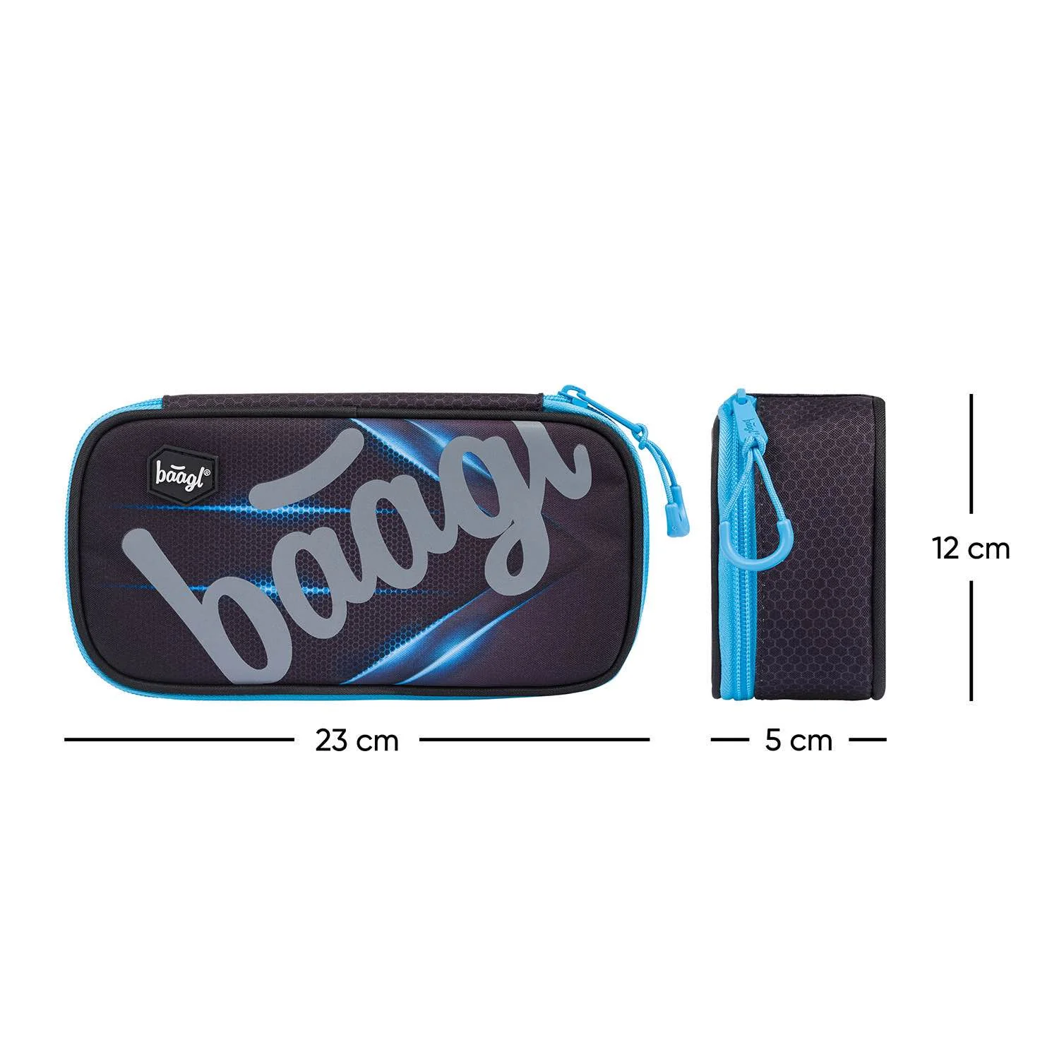 Baagl Školní penál etue Skate Bluelight