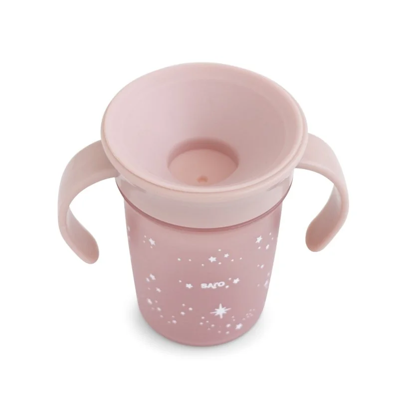 Saro Baby tréninkový hrníček 360° Pink