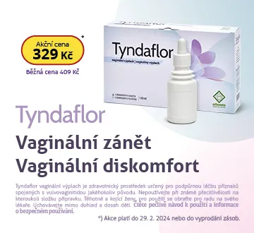 Tyndaflor vaginální výplach 325 Kč (únor 2024)
