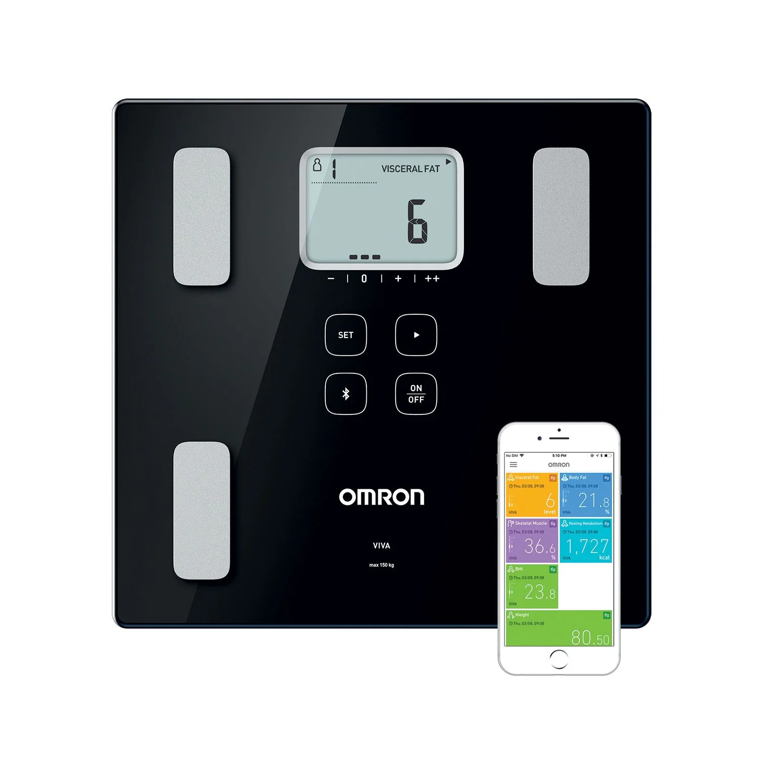 Omron VIVA Digitální chytrá osobní váha s tukoměrem