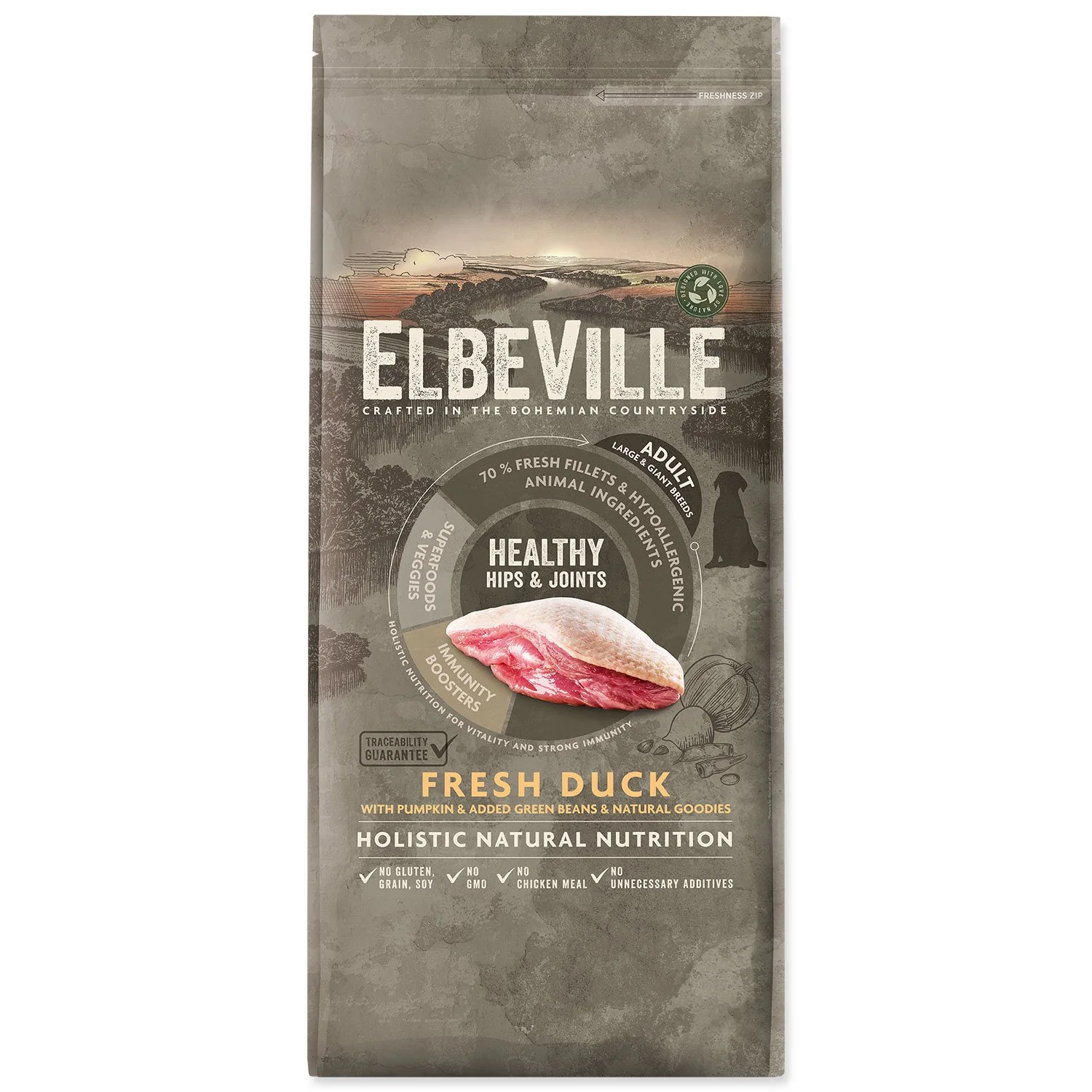 Elbeville Krmivo Adult Large Healthy Hips and Joints Fresh Duck 11,4kg