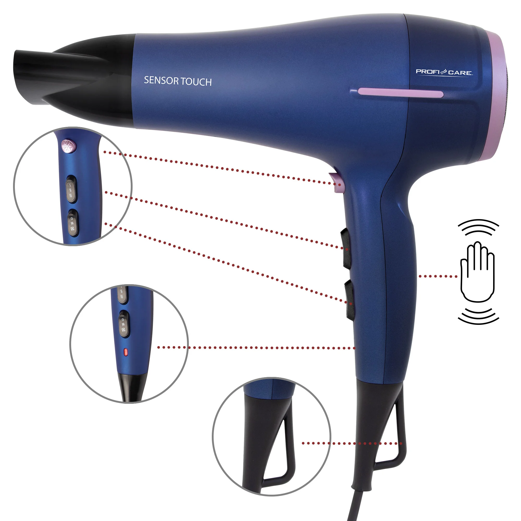 ProfiCare HTD 3030 vysoušeč vlasů 2200W 