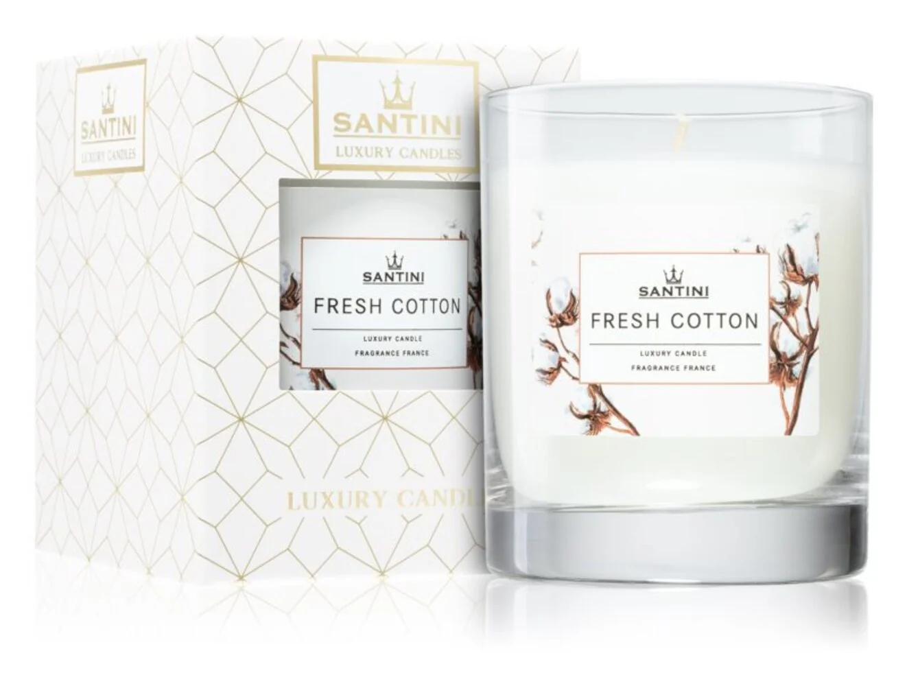 Santini Luxusní svíčka - Fresh Cotton