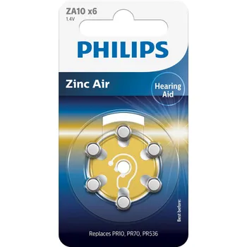 Philips ZA10B6A/00 baterie do naslouchadel 6 ks