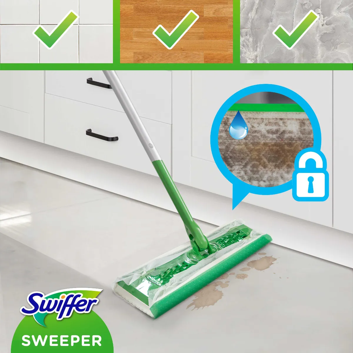 Swiffer Sweeper Startovací sada na suchý i mokrý úklid 