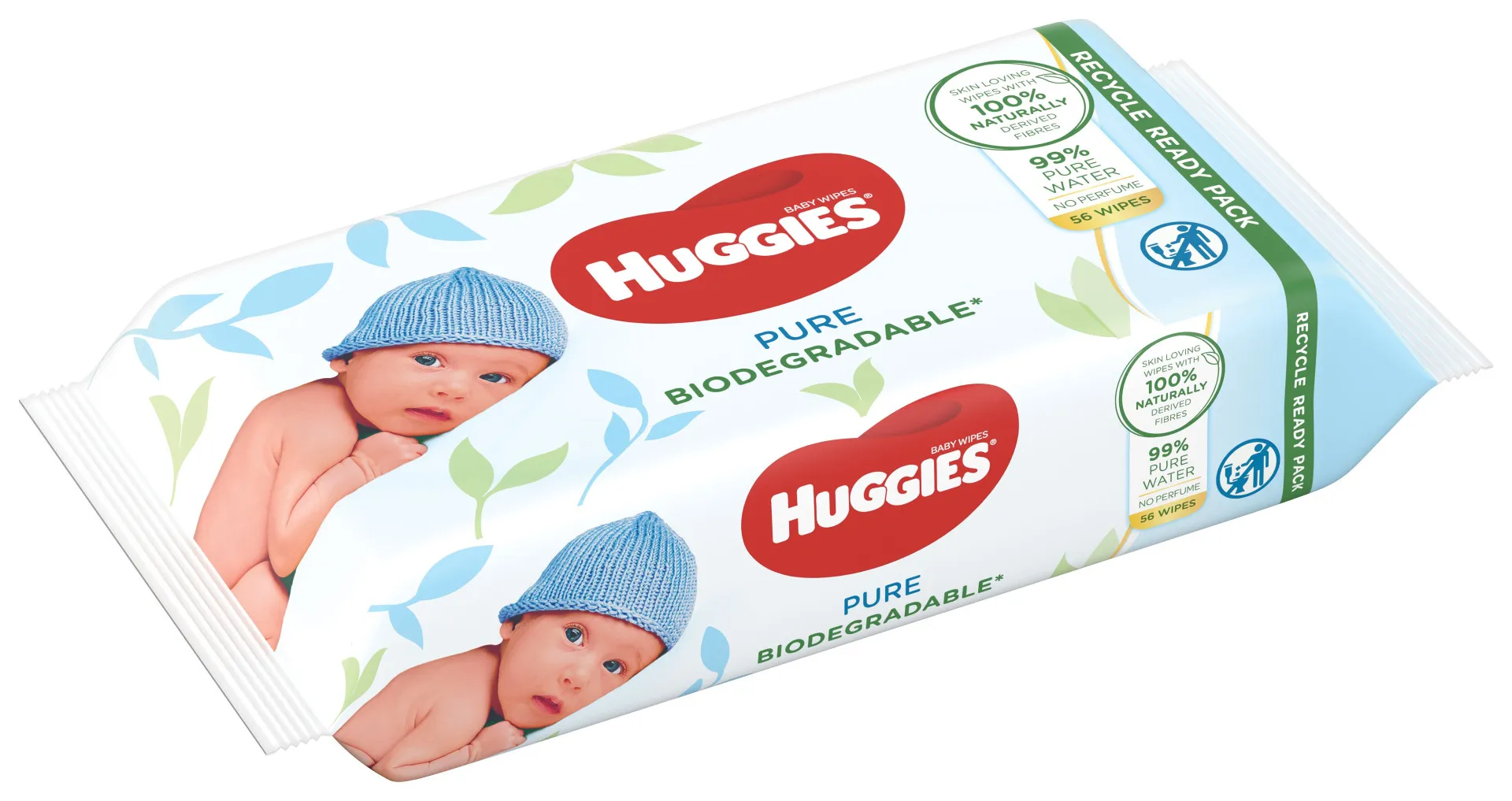 Huggies Pure Biodegradable vlhčené ubrousky 56 ks