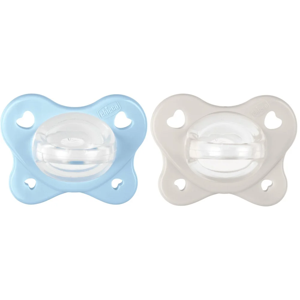 Chicco Dudlík PhysioForma Dual Soft modrý 2–6 m 2 ks