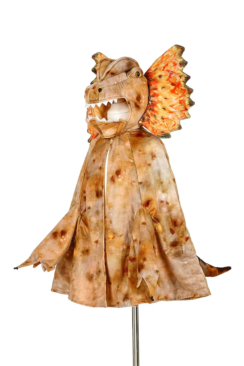 Souza! dětský kostým - dinosauří plášť Dilophosaurus - 4-7 let, 104-122 cm
