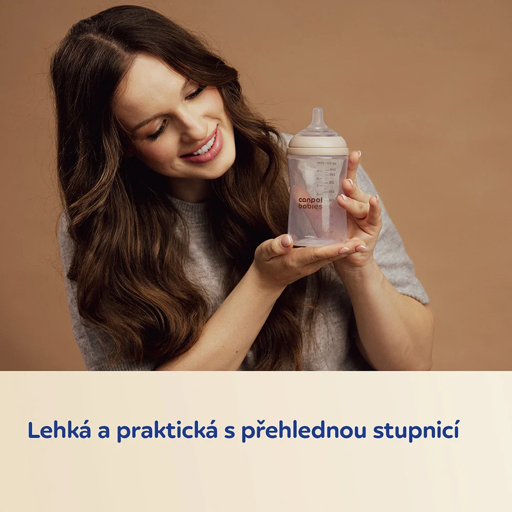 Canpol babies Natural Shape Antikoliková lahev 260 ml