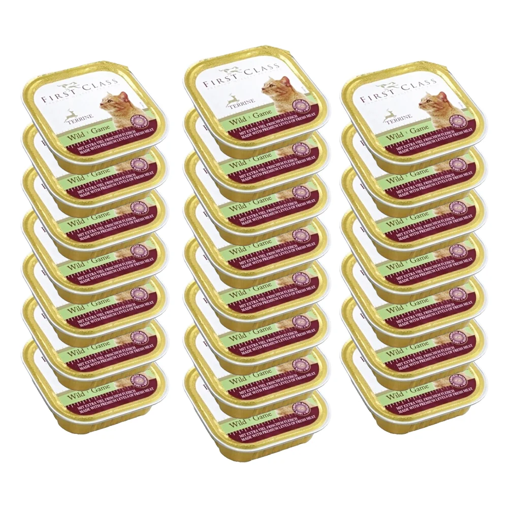 Akinu FIRST CLASS Zvěřinová paštika pro kočky 22 x 100 g