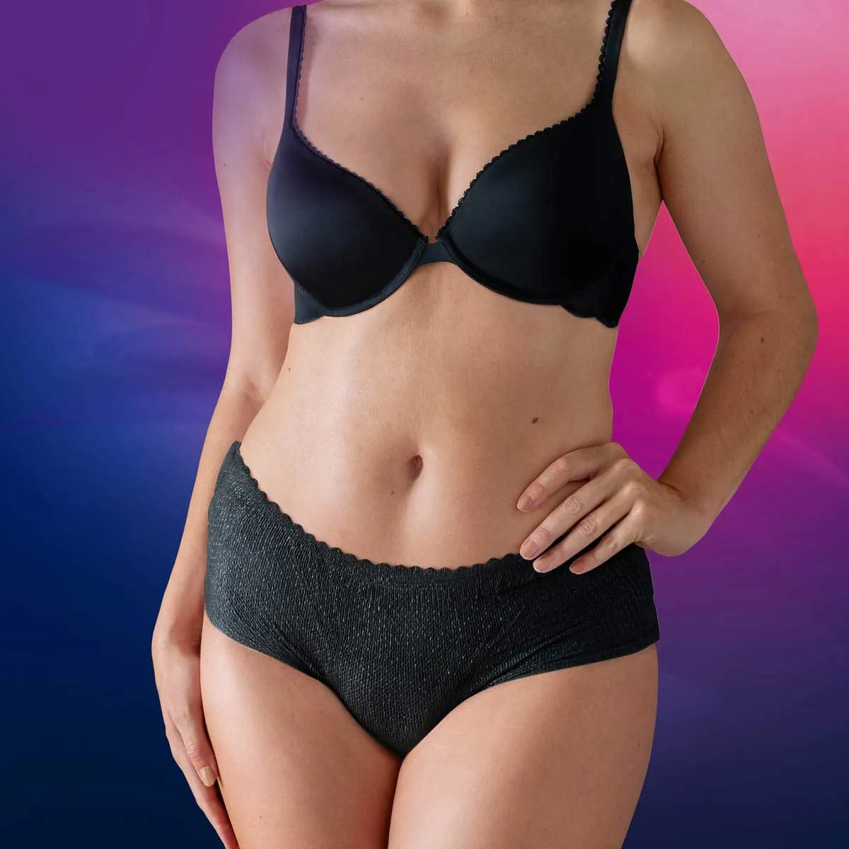 Tena Silhouette Low Waist Noir Normal L inkontinenční kalhotky 9 ks