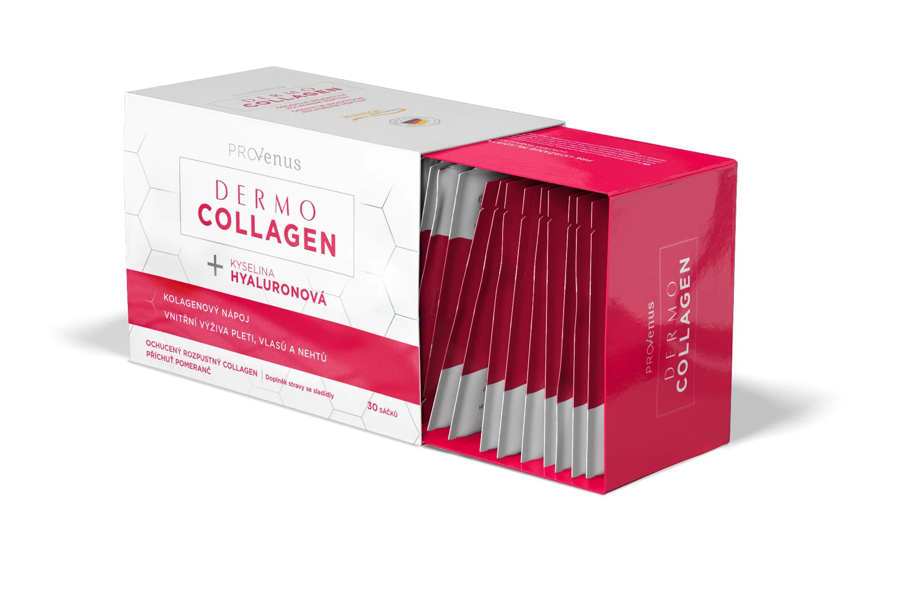 DermoCollagen ProVenus s pomerančovou příchutí kolagenový nápoj 30 sáčků