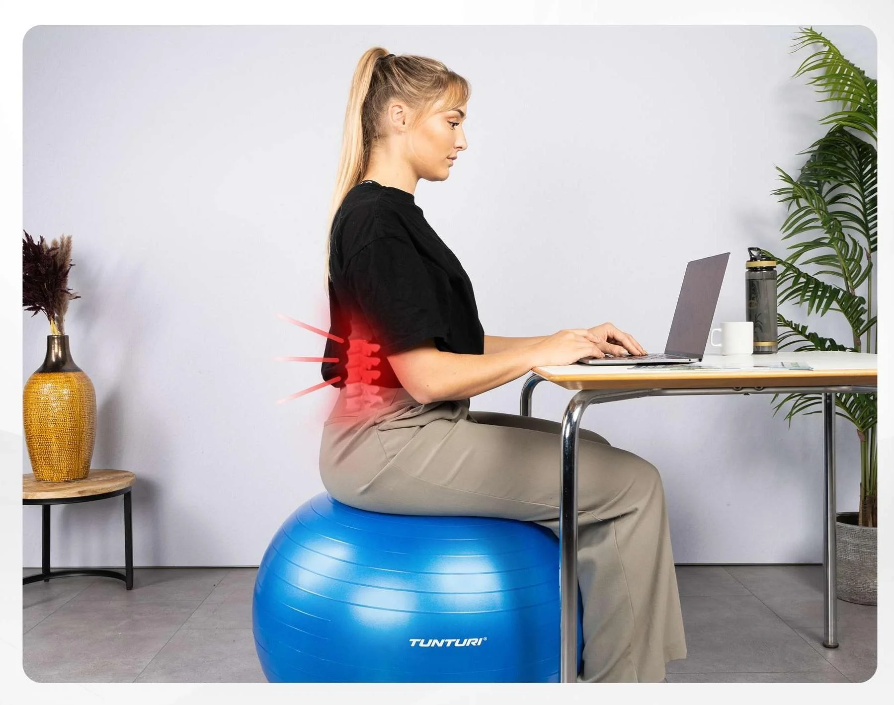 Tunturi Gymnastický míč zesílený 55 cm varianta černý