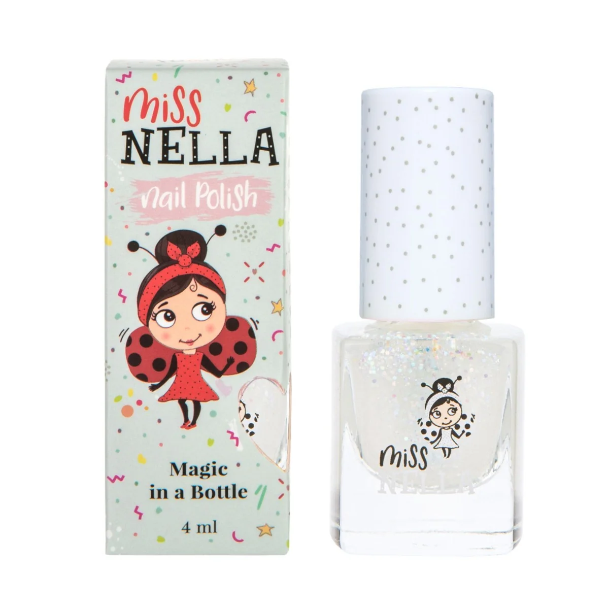 Miss Nella Dětský lak na nehty Confetti Clouds 4 ml