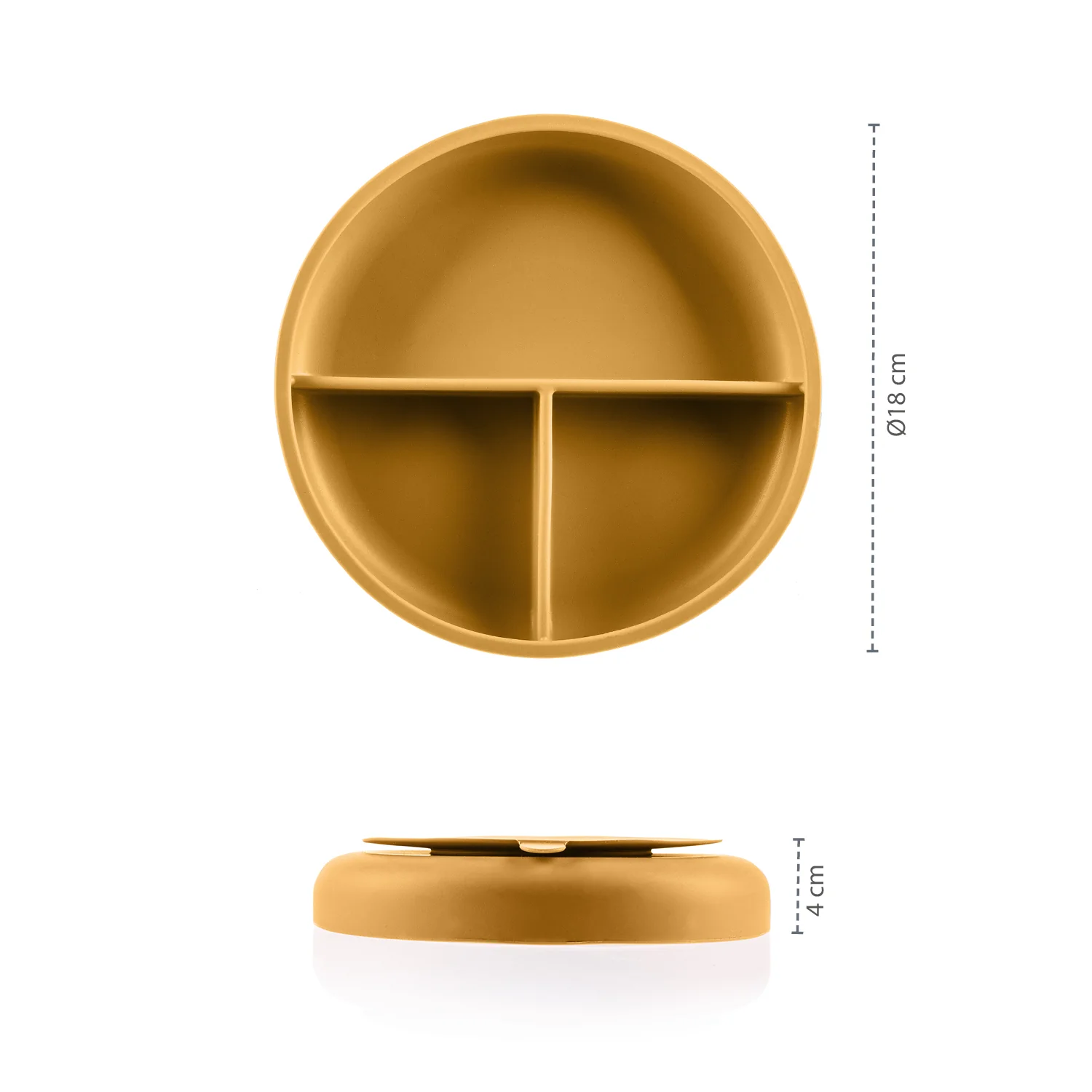 Zopa Silikonový dělený talířek s přísavkou, Sand Beige 4