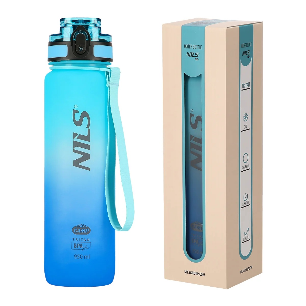 Nils Tritanová láhev na pití NCD04 950 ml modrá