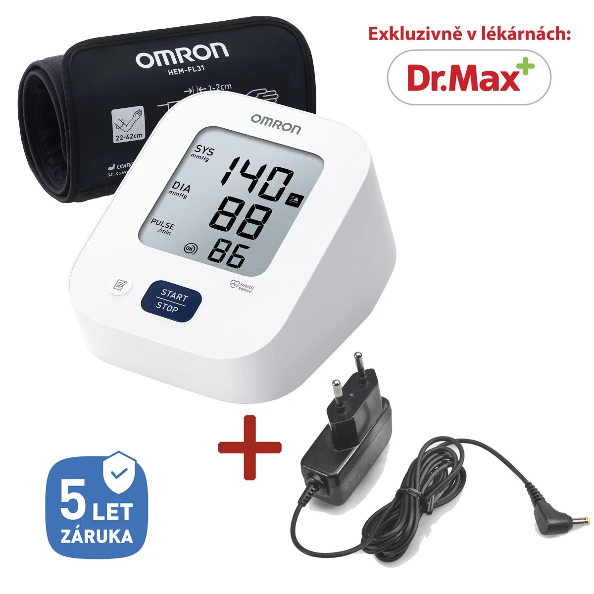 Omron M2 Comfort digitální tonometr + síťový zdroj