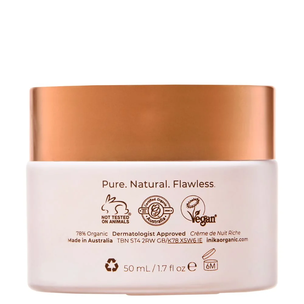 Inika Organic Výživný antioxidační noční krém s Aloe a Resveratrolem 50 ml