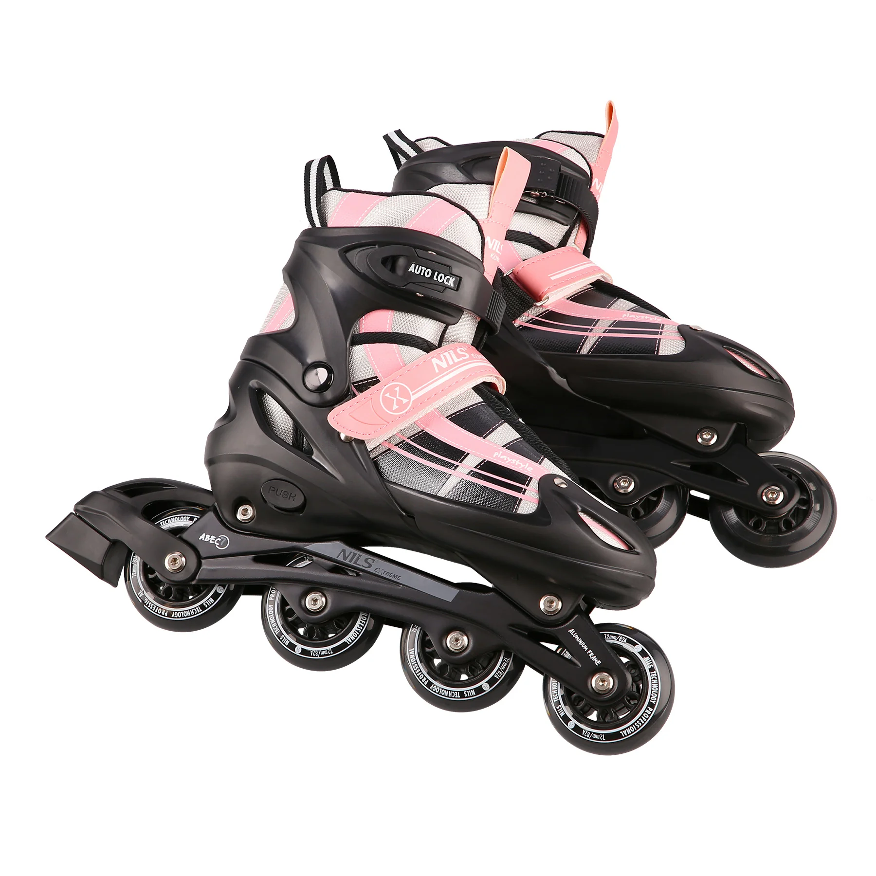 NILS EXTREME Brusle NH18366A 2v1 černo-růžové Velikost: L(39-42)