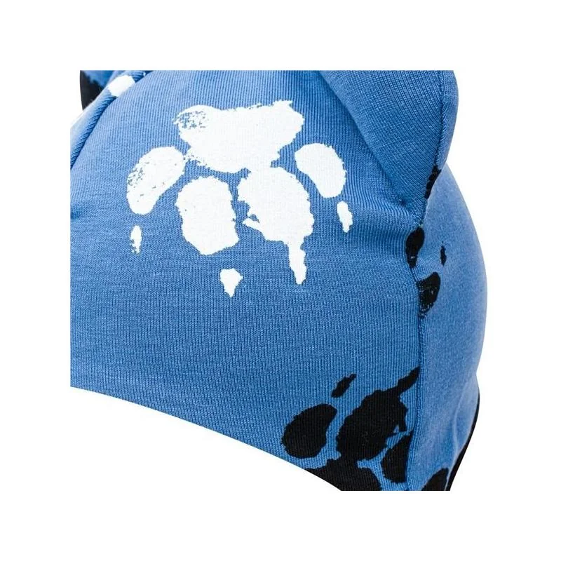 New Baby Kojenecká bavlněná čepička s oušky  tlapka modrá, vel. 56 (0-3m)